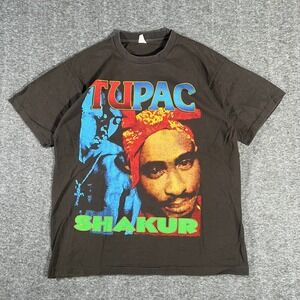 Tupac Shakur 'So Many Tears' Rap Tee Modern Tshirt Bay Club Black Mens Large
